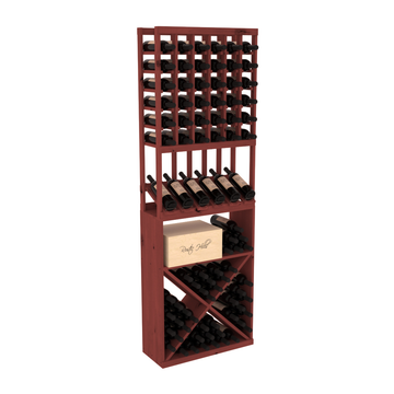 InstaCellar - 6 Column High Reveal X Bin Combo in Knotty Alder Cherry stained without WineSafe™ Satin Sealant