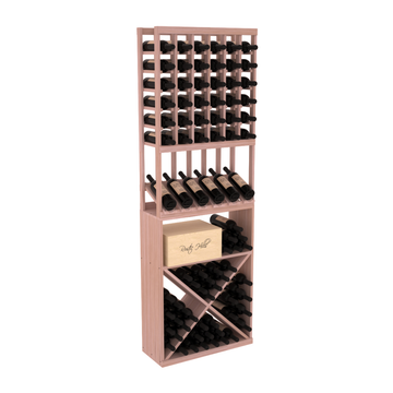 InstaCellar - 6 Column High Reveal X Bin Combo in Grand Mahogany Unstained without WineSafe™ Satin Sealant