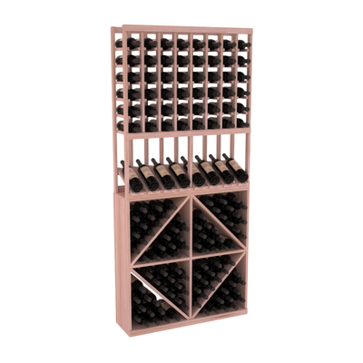 InstaCellar - 8 Column High Reveal 96 Bin Combo in Grand Mahogany Unstained without WineSafe™ Satin Sealant