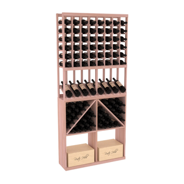 InstaCellar - 8 Column High Reveal 96 Bin /Case Combo in Grand Mahogany Unstained without WineSafe™ Satin Sealant