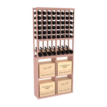 InstaCellar - 8 Column High Reveal 96 Case Combo in Grand Mahogany Unstained without WineSafe™ Satin Sealant