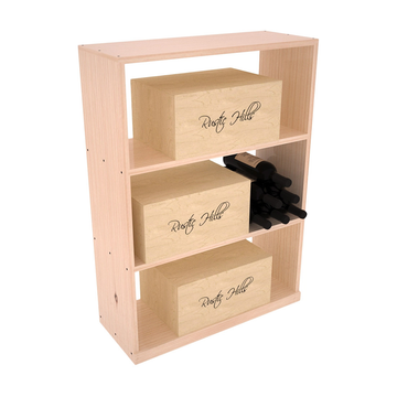 InstaCellar - Half Height Case Bin in Ponderosa Pine Unstained with WineSafe™ Satin Sealant
