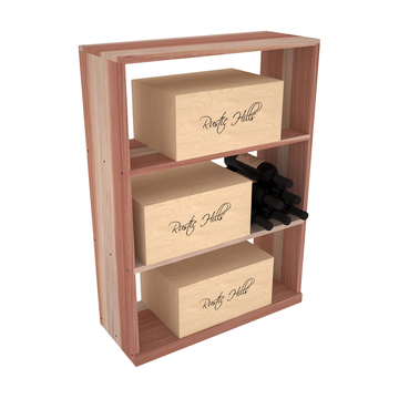 InstaCellar - Half Height Case Bin in Premium Redwood Unstained without WineSafe™ Satin Sealant