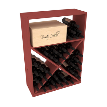InstaCellar - Half Height Case w/ X Bin in Ponderosa Pine Cherry stained without WineSafe™ Satin Sealant