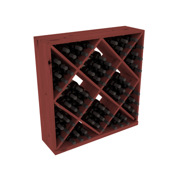 InstaCellar - Diamond Cube Bin in Knotty Alder Cherry stained without WineSafe™ Satin Sealant