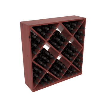 InstaCellar - Diamond Cube Bin in Knotty Alder Cherry stained with WineSafe™ Satin Sealant