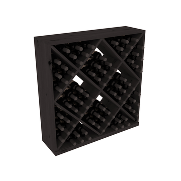 InstaCellar - Diamond Cube Bin in Knotty Alder Black stained without WineSafe™ Satin Sealant