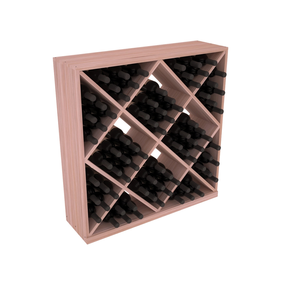 InstaCellar - Diamond Cube Bin in Grand Mahogany Unstained without WineSafe™ Satin Sealant
