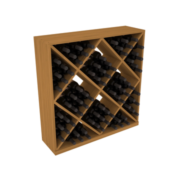 InstaCellar - Diamond Cube Bin in Grand Mahogany Oak stained without WineSafe™ Satin Sealant