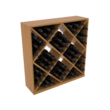 InstaCellar - Diamond Cube Bin in Grand Mahogany Oak stained with WineSafe™ Satin Sealant