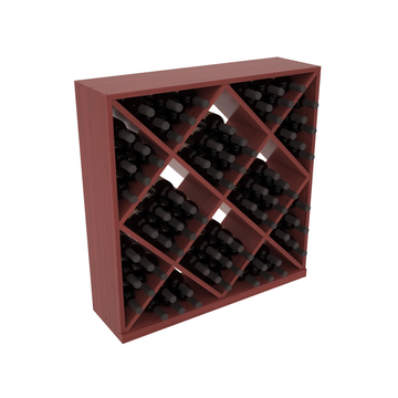 InstaCellar - Diamond Cube Bin in Grand Mahogany Cherry stained with WineSafe™ Satin Sealant