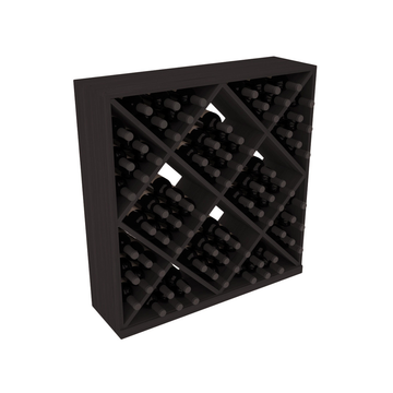 InstaCellar - Diamond Cube Bin in Grand Mahogany Black stained without WineSafe™ Satin Sealant