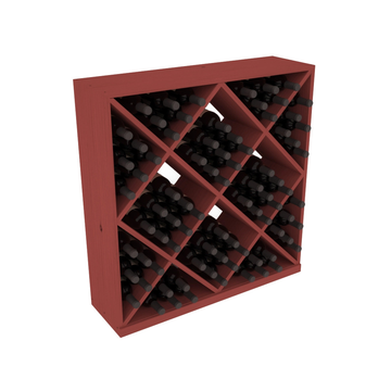 InstaCellar - Diamond Cube Bin in Ponderosa Pine Cherry stained without WineSafe™ Satin Sealant