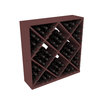 InstaCellar - Diamond Cube Bin in Ponderosa Pine Walnut stained without WineSafe™ Satin Sealant