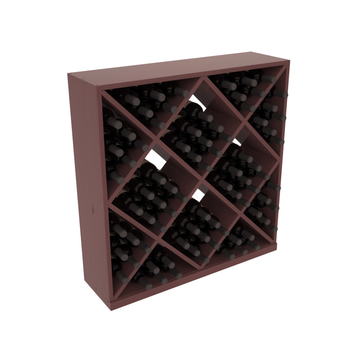 InstaCellar - Diamond Cube Bin in Ponderosa Pine Walnut stained with WineSafe™ Satin Sealant