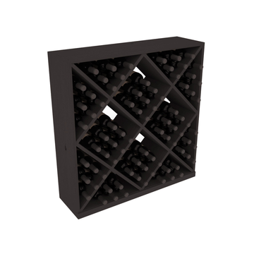 InstaCellar - Diamond Cube Bin in Ponderosa Pine Black stained without WineSafe™ Satin Sealant