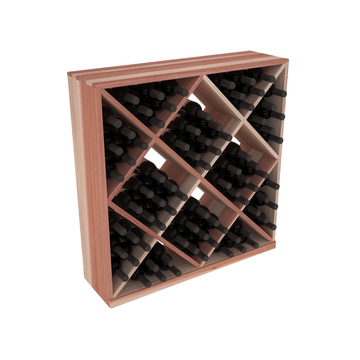 InstaCellar - Diamond Cube Bin in Premium Redwood Unstained without WineSafe™ Satin Sealant