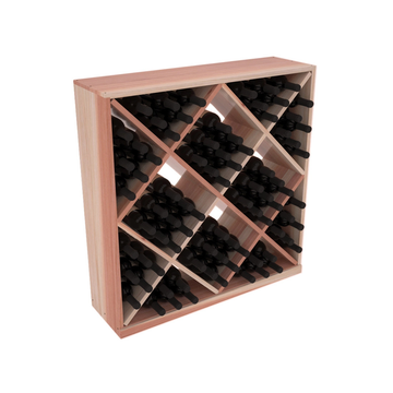 InstaCellar - Diamond Cube Bin in Premium Redwood Unstained with WineSafe™ Satin Sealant