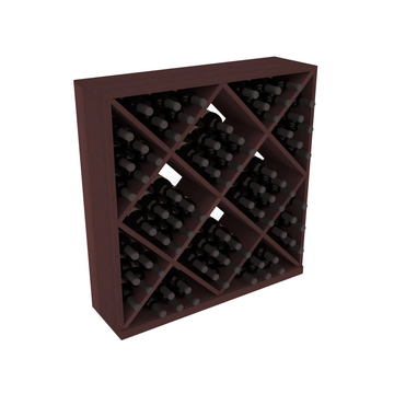 InstaCellar - Diamond Cube Bin in Premium Redwood Walnut stained without WineSafe™ Satin Sealant