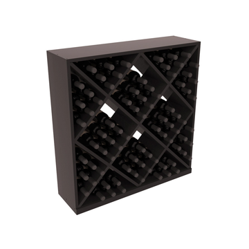 InstaCellar - Diamond Cube Bin in Premium Redwood Black stained with WineSafe™ Satin Sealant