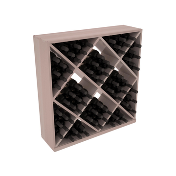 InstaCellar - Diamond Cube Bin in Premium Redwood Greywash stained with WineSafe™ Satin Sealant