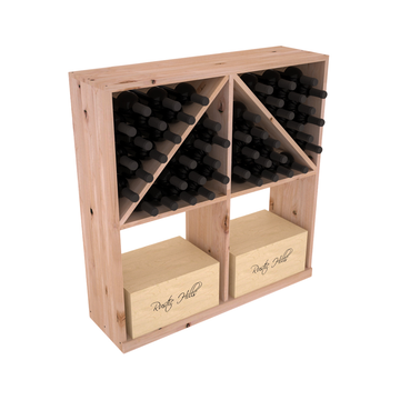 InstaCellar - Solid Case/Bottle Bin in Knotty Alder Unstained without WineSafe™ Satin Sealant