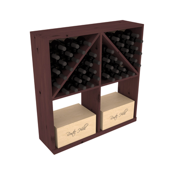InstaCellar - Solid Case/Bottle Bin in Knotty Alder Walnut stained without WineSafe™ Satin Sealant