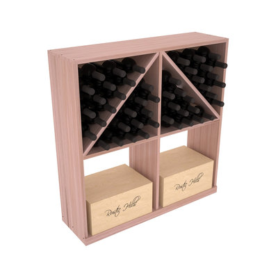 InstaCellar - Solid Case/Bottle Bin in Grand Mahogany Unstained with WineSafe™ Satin Sealant
