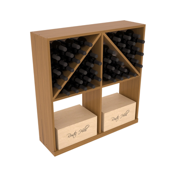 InstaCellar - Solid Case/Bottle Bin in Grand Mahogany Oak stained with WineSafe™ Satin Sealant