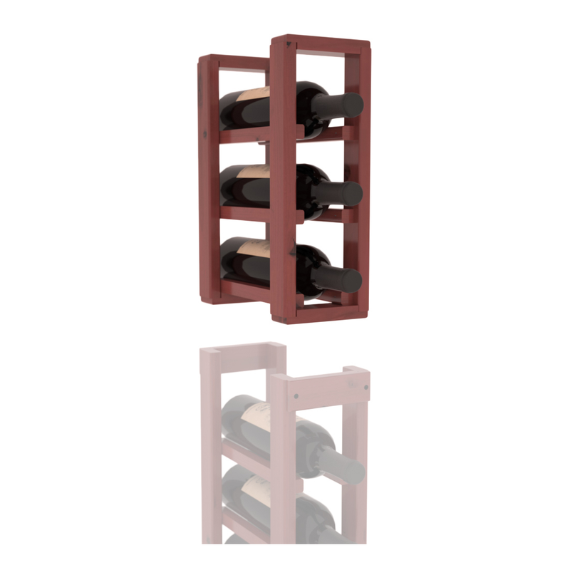 InstaCellar - 1 Column Standard Extender Rack in Knotty Alder Cherry stained with WineSafe™ Satin Sealant