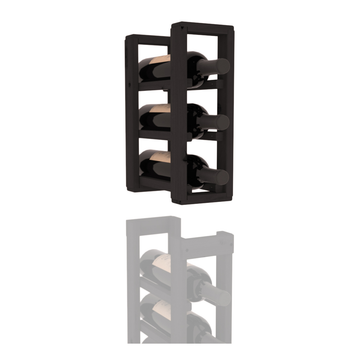 InstaCellar - 1 Column Standard Extender Rack in Knotty Alder Black stained without WineSafe™ Satin Sealant
