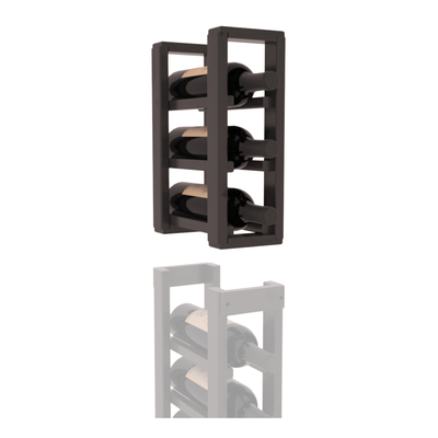 InstaCellar - 1 Column Standard Extender Rack in Knotty Alder Black stained with WineSafe™ Satin Sealant