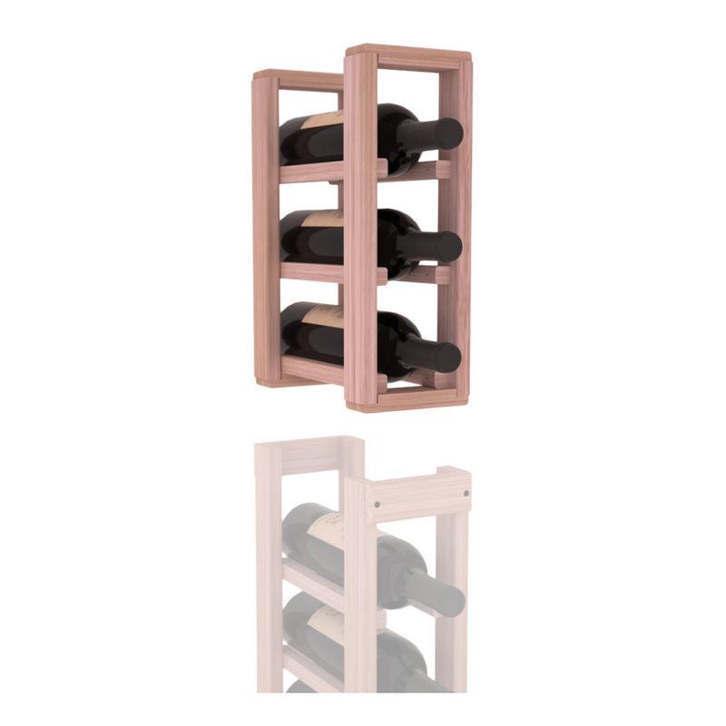 InstaCellar - 1 Column Standard Extender Rack in Grand Mahogany Unstained without WineSafe™ Satin Sealant