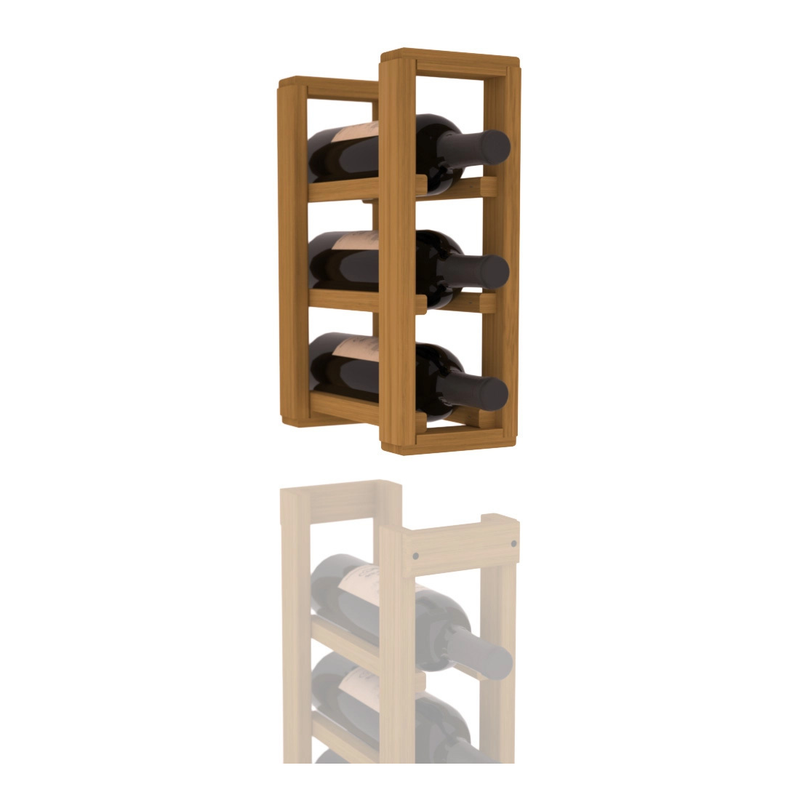 InstaCellar - 1 Column Standard Extender Rack in Grand Mahogany Oak stained without WineSafe™ Satin Sealant