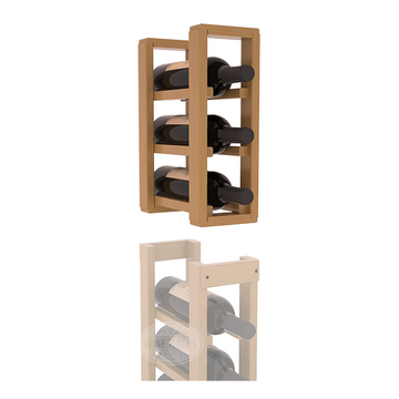 InstaCellar - 1 Column Standard Extender Rack in Ponderosa Pine Oak stained with WineSafe™ Satin Sealant