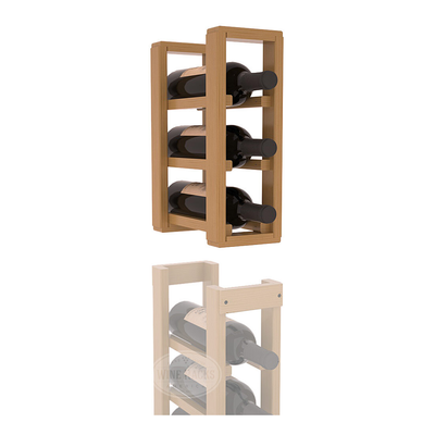 InstaCellar - 1 Column Standard Extender Rack in Ponderosa Pine Oak stained with WineSafe™ Satin Sealant