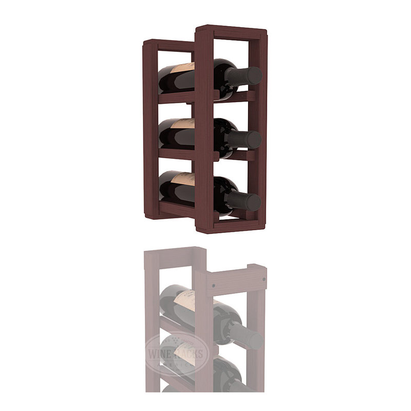 InstaCellar - 1 Column Standard Extender Rack in Ponderosa Pine Walnut stained without WineSafe™ Satin Sealant