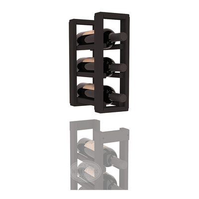 InstaCellar - 1 Column Standard Extender Rack in Ponderosa Pine Black stained without WineSafe™ Satin Sealant