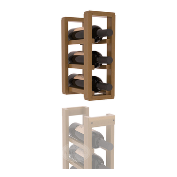InstaCellar - 1 Column Standard Extender Rack in Premium Redwood Oak stained with WineSafe™ Satin Sealant