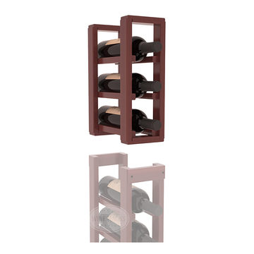 InstaCellar - 1 Column Standard Extender Rack in Premium Redwood Cherry stained with WineSafe™ Satin Sealant