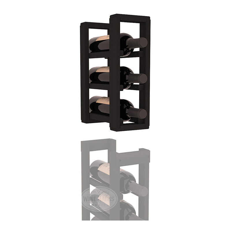 InstaCellar - 1 Column Standard Extender Rack in Premium Redwood Black stained without WineSafe™ Satin Sealant