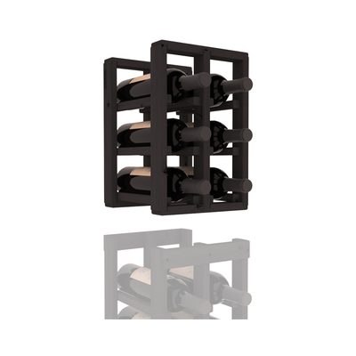 InstaCellar - 2 Column Standard Extender Rack in Knotty Alder Black stained without WineSafe™ Satin Sealant