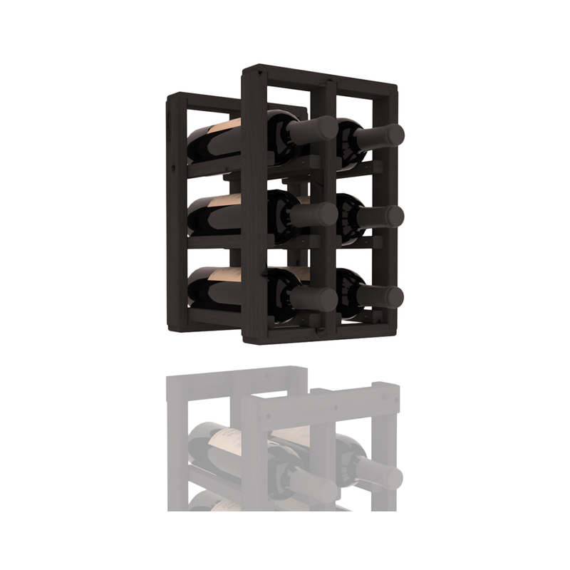 InstaCellar - 2 Column Standard Extender Rack in Knotty Alder Black stained without WineSafe™ Satin Sealant