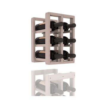 InstaCellar - 2 Column Standard Extender Rack in Knotty Alder Greywash stained with WineSafe™ Satin Sealant