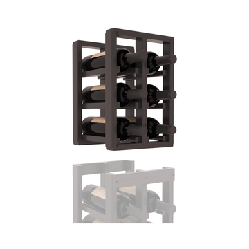 InstaCellar - 2 Column Standard Extender Rack in Grand Mahogany Black stained with WineSafe™ Satin Sealant