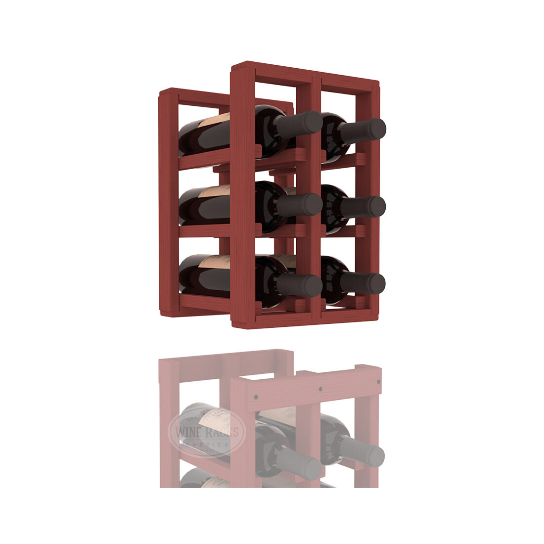 InstaCellar - 2 Column Standard Extender Rack in Ponderosa Pine Cherry stained without WineSafe™ Satin Sealant
