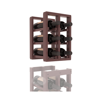 InstaCellar - 2 Column Standard Extender Rack in Ponderosa Pine Walnut stained with WineSafe™ Satin Sealant