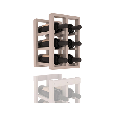 InstaCellar - 2 Column Standard Extender Rack in Ponderosa Pine Greywash stained with WineSafe™ Satin Sealant