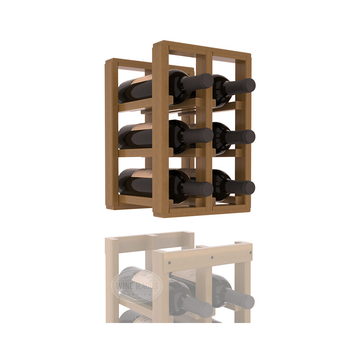 InstaCellar - 2 Column Standard Extender Rack in Premium Redwood Oak stained with WineSafe™ Satin Sealant