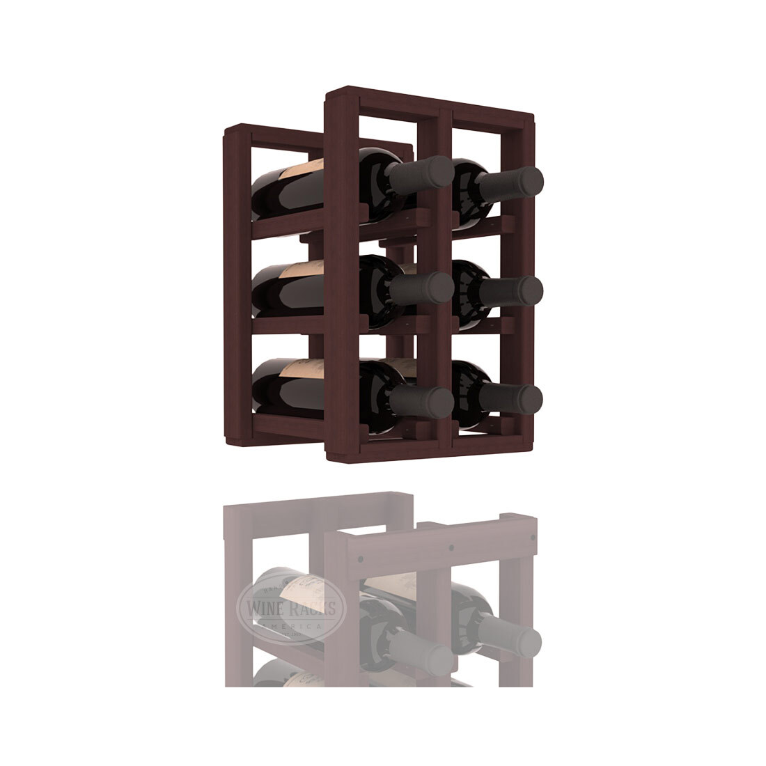 InstaCellar - 2 Column Standard Extender Rack in Premium Redwood Walnut stained without WineSafe™ Satin Sealant